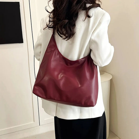 AURA LUNA | ZIPPER LEATHER SHOULDER BAG - Aura Carry