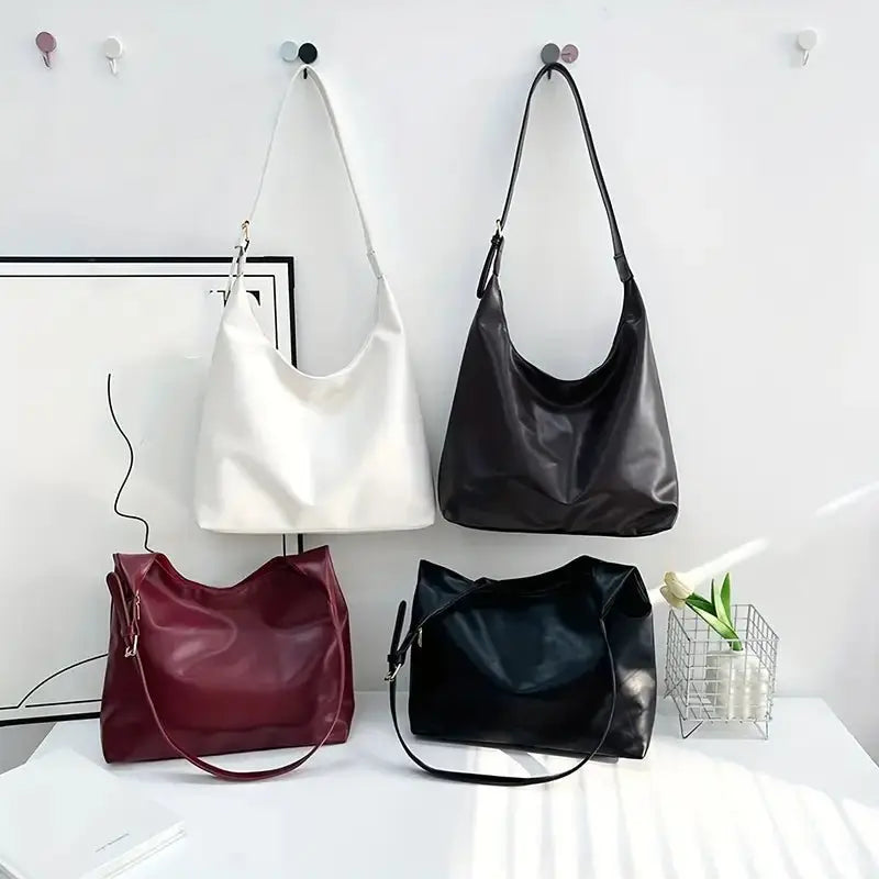 AURA LUNA | ZIPPER LEATHER SHOULDER BAG - Aura Carry