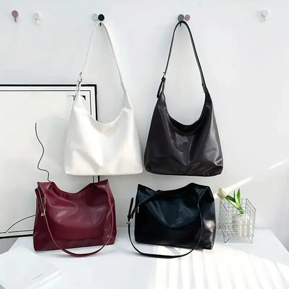 AURA LUNA | ZIPPER LEATHER SHOULDER BAG - Aura Carry