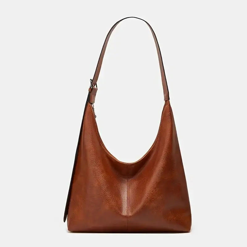 AURA LUNA | ZIPPER LEATHER SHOULDER BAG - Aura Carry