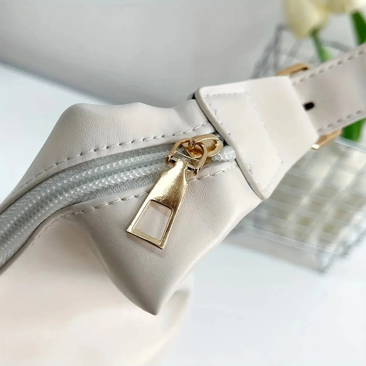 AURA LUNA | ZIPPER LEATHER SHOULDER BAG - Aura Carry
